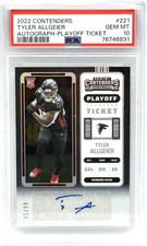 2022 Panini Contenders Tyler Allgeier Playoff Ticket Auto RC /99 PSA 10 GEM MINT