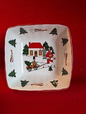 Freimaurer Vintage Weihnachtsdorf 5,5" Quadrat Snack/BonBon/Servierschale