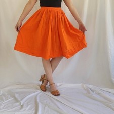 60s/70s Home Made Bright Orange Skirt