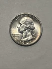 1945-S San Francisco Washington Quarter, US 25c Silver Coin UNC BU Uncirculated