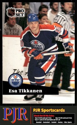 Esa Tikkanen 1991-92 Pro Set French #71 Edmonton Oilers
