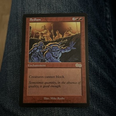 BEDLAM  rare 1998 Urza's Saga  Magic the Gathering   Unplayed  Near Mint