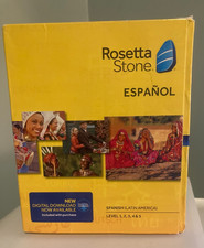 Rosetta Stone Spanish Latin America Levels 1-5 Box Set Complete Course CD