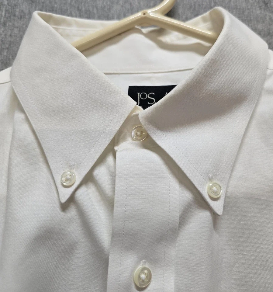 Jos. A. Camisa de vestir Bank Travelers Collection para hombre 16,5 beige algodón ajuste a medida Foto 3 de 4