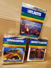 Vintage Intellivision Imagic Dragonfire, Beauty & beast, Atlantis games lot