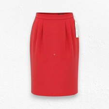 90s Vintage Classic Red Pleated Front Officewear Sag Harbor Career Skirt Size 14