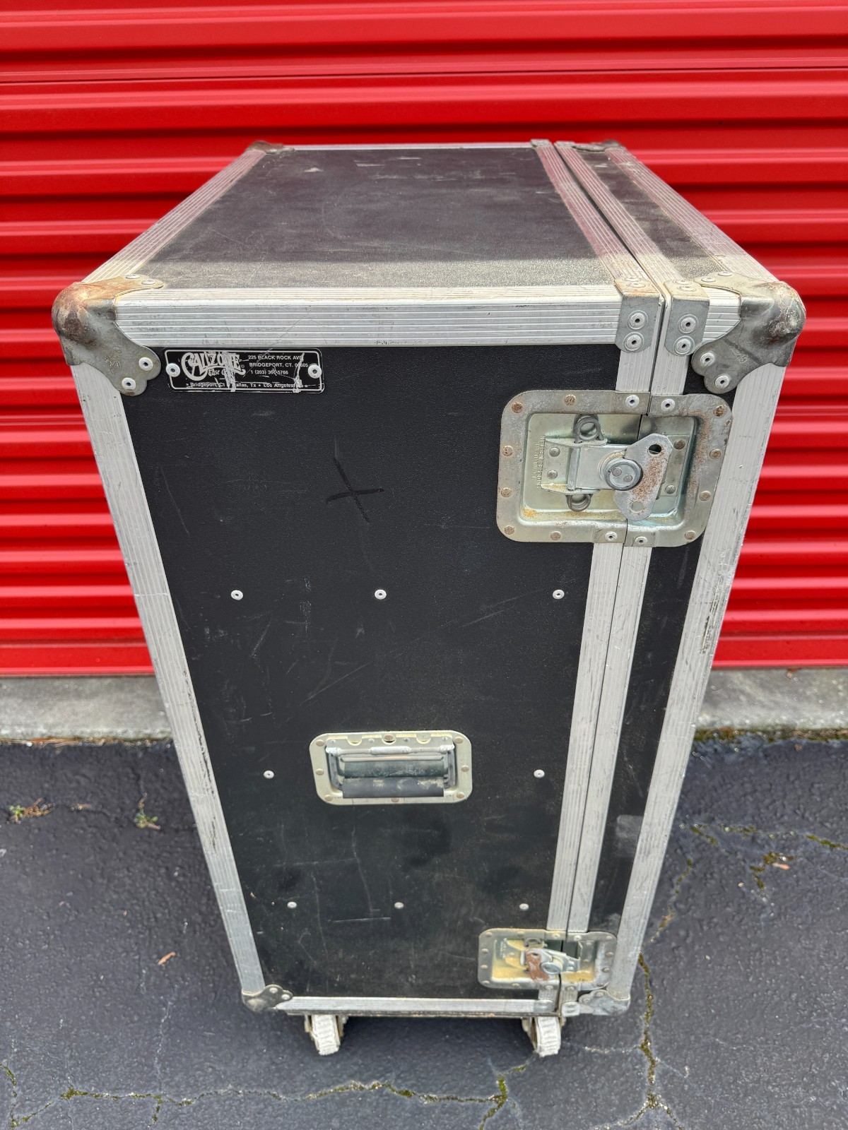 Calzone Case Co. Rolling Pro A/V Road Case Front Loading w/4 Audio Media Shelves