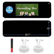 Grounding Mat Kit 2 Pack -2 Grounding Mats 10 x 26.7 with Grounding Adapter,