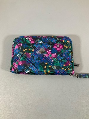 Lug Zeppelin Whimsy Wallet - Floral Black, Compact, Multi-Compartment Unisex Des