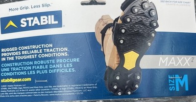 Stabil STABILicers Maxx2 High Performance Snow and Ice Cleats - Black/Yellow Med