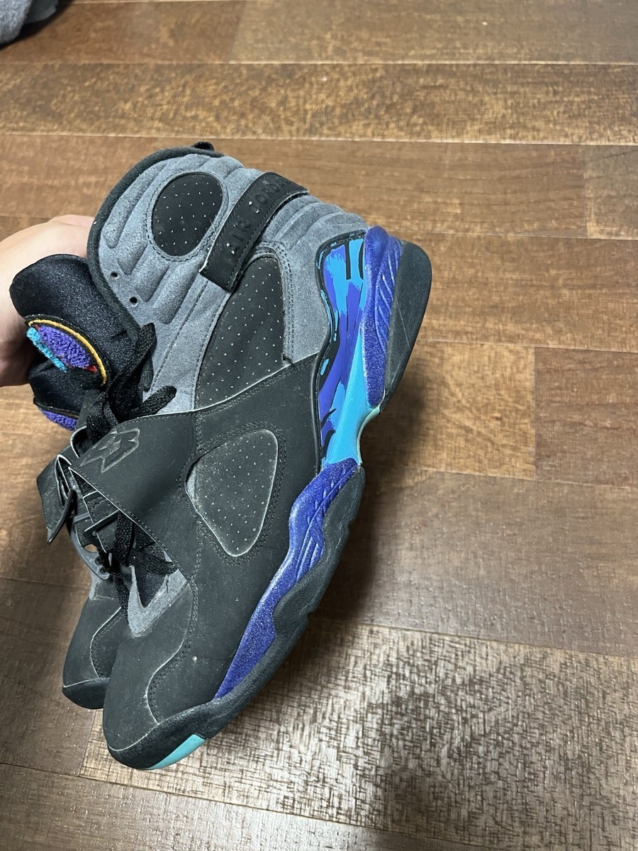 Air Jordan Retro Aqua Sneakers Black Gray Blue Size 13