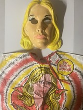 1975 Bionic Woman Costume & Mask Halloween Superhero Children Sz Small