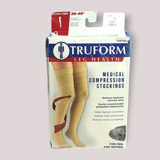 Truform Leg Health Medical Compression Stockings 30-40mmHg Large - Black 