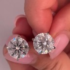 14k White Gold 4TCW Round Lab Grown Diamond Stud Earrings For Black Friday #230 — photo 6
