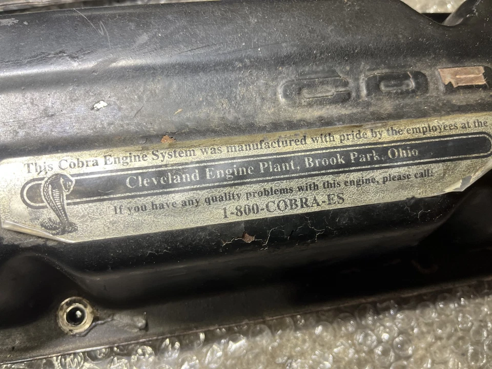 OEM 94 95 Ford Mustang Cobra 5.0 Cubierta de válvula de acero izquierda derecha lado derecho GT40 Foto 3 de 4