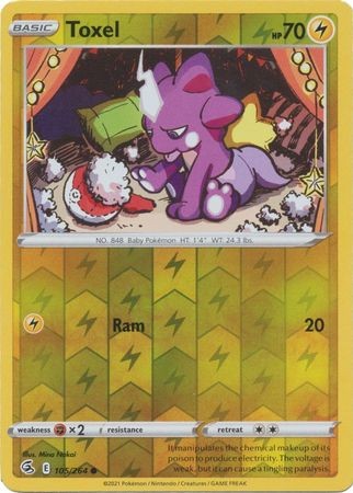 TOXEL 105/264 FUSION STRIKE POKEMON (REVERSE HOLO, NM)