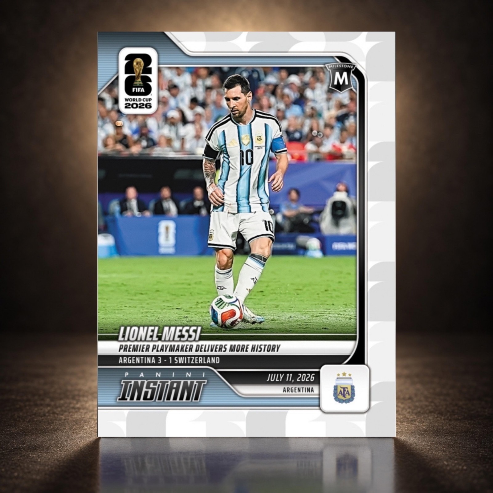 LIONEL MESSI RECORD ASSIST #228 ARGENTINA 2026 PANINI INSTANT FIFA WORLD CUP view 1