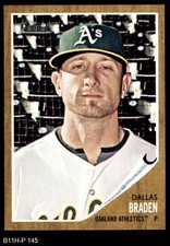 2011 Topps Heritage #145 Dallas Braden Athletics 8 - NM/MT