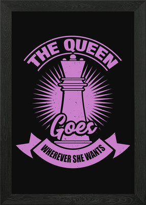 Schach Mädchen Design gerahmtes Wandbild Poster Leinwanddruck Bild
