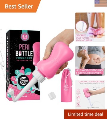 Dusty Rose Postpartum Peri Bottle - Handheld Travel Bidet with Waterproof Bag