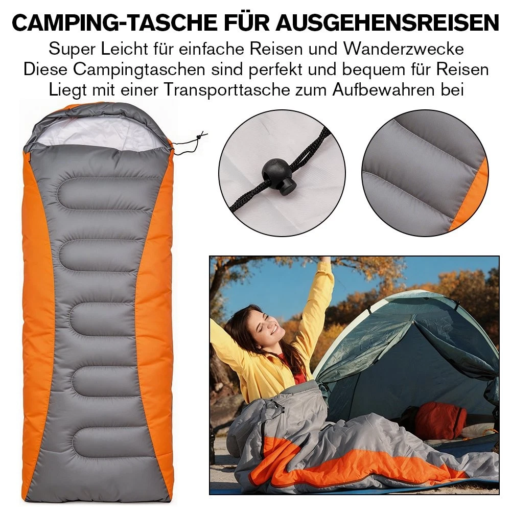 SNZ 4-Jahreszeiten Schlafsack Für Erwachsene & Kinder – Ultraleicht, Wasserdicht, Mit Tragetasche Für Camping & Outdoor