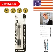 Stylish F-301 Retractable Ballpoint Pen Set - 0.7mm, Comfortable Grip, 2-Pack