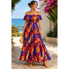 Nine West Off the Shoulder Maxi Dress Size Small