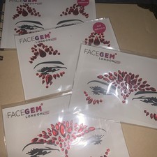LONDON Face Gems Adhesive Jewel Tattoo Sticker Festival Gems Rave Party set of 4