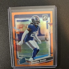 2023 PANINI DONRUSS OPTIC #278 DEONTE BANKS ORANGE PRIZM RC RATED ROOKIE /249