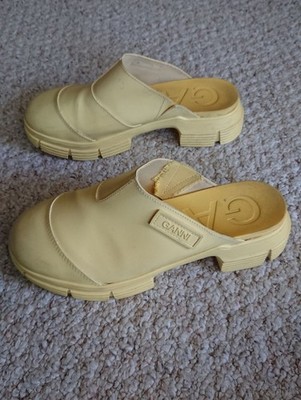 Ganni lemon Yellow Slip-On Clog Mules size 8.5 | eBay