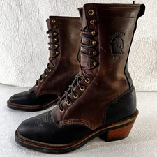 Chippewa Boots Mens 7 D Packer Logger  Leather Lacer Work Western Kilties USA
