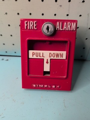 Simplex 4251-20 Conventional Fire Alarm Pull Station - No Key - Used - #7