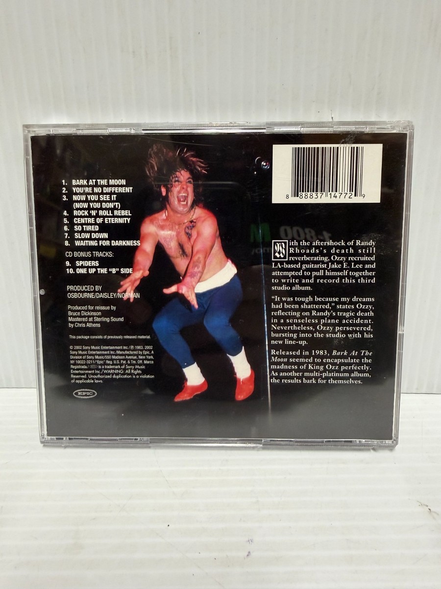 Ozzy Osbourne Bark At The Moon CD 1ST USA PRESS! CBS ZK 38987