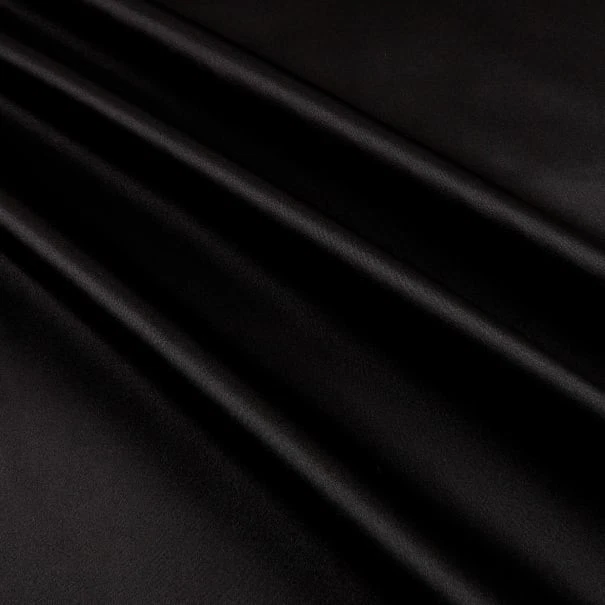 MULBERRY SILK SATIN fabric by the yard -Black silk fabric - Handmade silk - Image 2 of 2