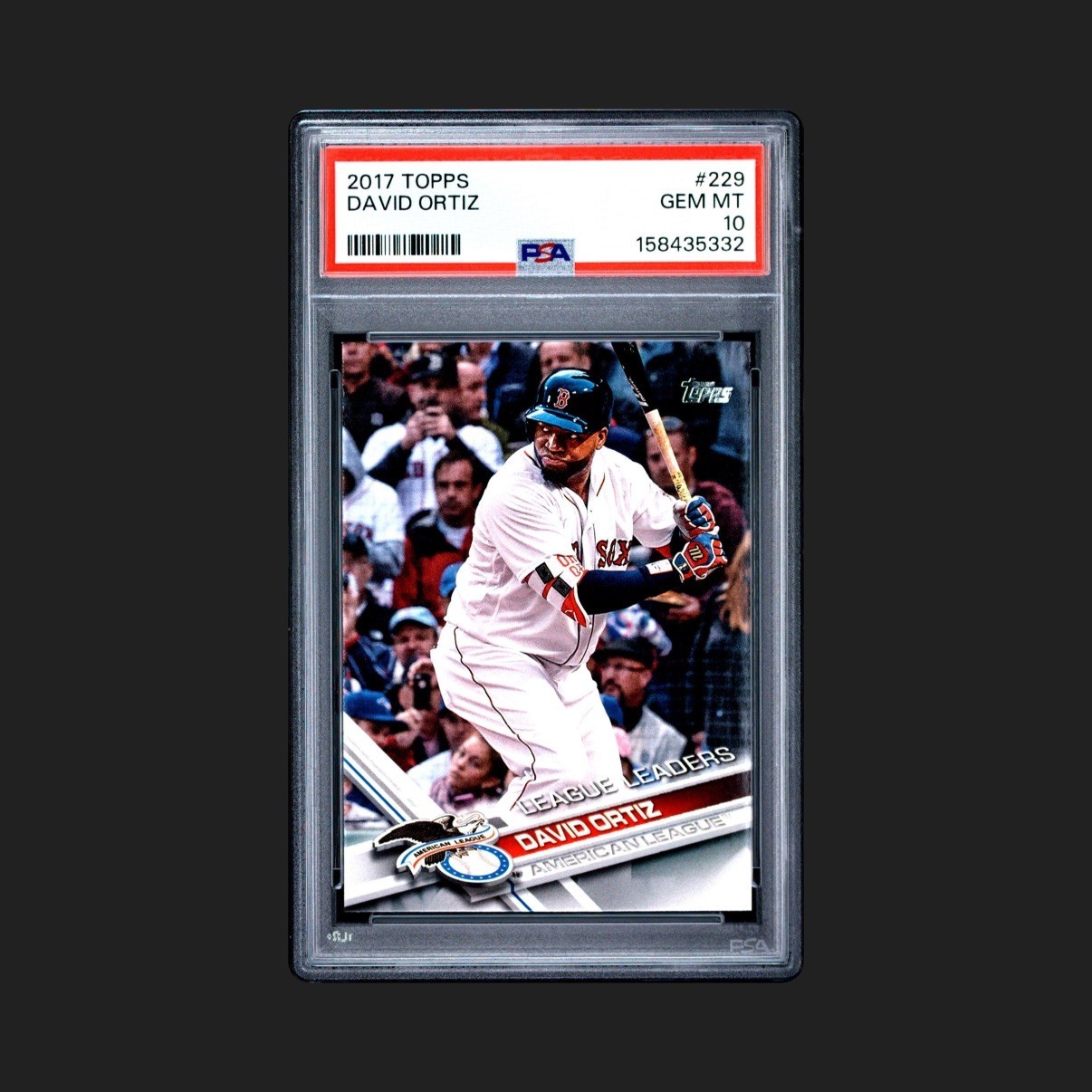 2017 TOPPS #229 DAVID ORTIZ RED SOX HOF PSA 10