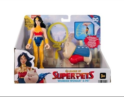 New DC League of Super-pets Wonder Woman & PB Action Figure 2022 Fisher-Price