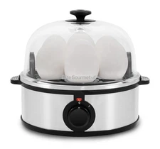 Electric Egg Cooker, 7 Egg Capacity, Stainless Steel, Auto Shut-Off
