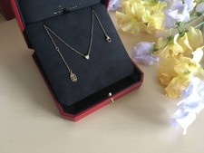 Authentic Cartier Diamant L ger de Heart Necklace in 750K 18K Gold