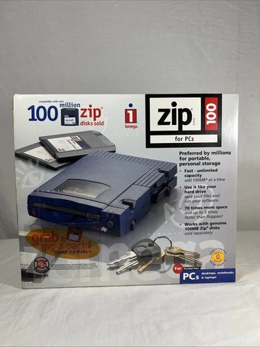 (NEW) Iomega 100 MB External Zip Drive Parallel Port Z100P2