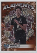 2023 Bowman U Best Elements of the Game Orange Refractor /25 Baba Miller #EG-19