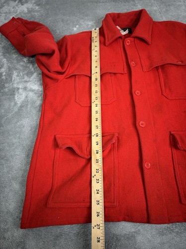 Vintage 60s Pioneer Sportswear Wool Coat Men’s Size Large Red - Picture 11 of 12