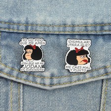 Comic Book Characters Enamel Pins Fun Cute Little Girl Brooches Lapel Badges Car