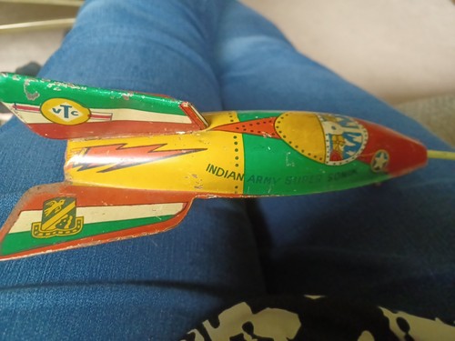 Super Sonik Indian Army Rocket Ship Tin Toy - Picture 2 of 4