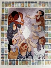 Barbara Lavelle Lithograph Print 2011 DIAMOND QUILTING BEE  LE S&N 9/550 ALASKA