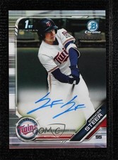 2019 Bowman Draft Chrome Pick Refractor 150/499 Spencer Steer #CDA-SST Auto 1o0z