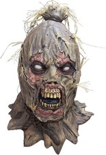 SCAREBORN SCARECROW LATEX HALLOWEEN HORROR HEAD & NECK MASK