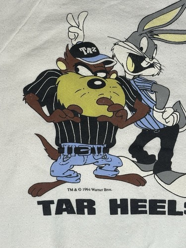 Looney Tunes Bugs Bunny Tar Heels Graphic Sweatshirt - Picture 3 of 4
