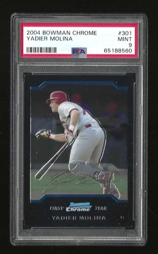 Yadier Molina #301 2004 Bowman Chrome card