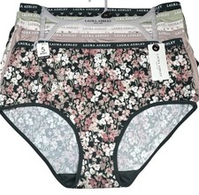 LAURA ASHLEY Womens 5-Pack Brief SUPER SOFT Underwear Panties Polyester Blend 2X