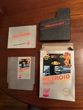 NES Nintendo Metroid CIB Completo En Caja Rev A Manual de Juego y Cubierta Antipolvo